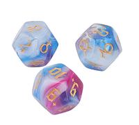 Xiuganpo Juego de Dados de Runas con Purpurina Astrológica, Herramienta de Adivinación para Orientación Futura |Colección de Dados Fácil de Leer |Material Acrílico Duradero. (Estilo 3)