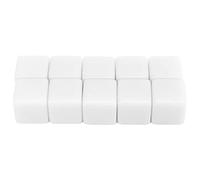 Xiuganpo Juego de Dados en Blanco Duraderos para Educación Matemáticas, Herramientas de Enseñanza Divertidas, Plástico de 16mm, 30 Uds. (White)