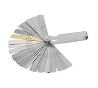 Xiuganpo Juego de Galgas de Espesores, 32 Cuchillas, Rango de 0,04-0,88 Mm, Calibrador de Espesores de Acero Inoxidable con Doble Marcado Imperial Métrico, Herramienta de Medición Mecánica con Diseño