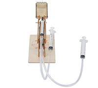 Xiuganpo Juego de Juguetes Stem para Niños, Modelo de Excavadora Hidráulica DIY, Experimento Científico Educativo, Plástico y Madera Divertidos, 15x11x1cm