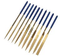 Xiuganpo Juego de Limas de Aguja con Minidiamantes de 10 Piezas para Procesamiento de Vidrio, Cerámica y Acero, Herramientas Duraderas Chapadas en Titanio, Ideales para Pulir Tallado en Madera
