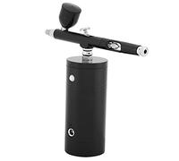 Xiuganpo Juego de Mini Pistola Pulverizadora con Compresor de Aire de 0,3 Mm con Alimentación USB para Negocios de Pintura, Aluminio Duradero, Capacidad de 7 CC