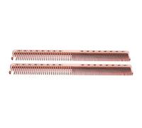 Xiuganpo Juego de Peines para Corte de Pelo de Barbería, Peine de Herramientas de Peinado de Acero Inoxidable con Dientes Densos y Finos, Combo de 2 Piezas (oro rosado)