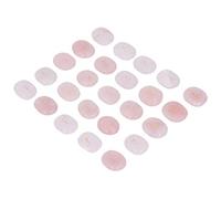 Xiuganpo Juego de Piedras de Meditación con Antiguas Runas Fotak Talladas, Juego de 25 Piedras para Curación y Descompresión (Pink)