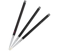 Xiuganpo Juego de Pinceles para Decoración de Uñas, 3 uds. Herramientas de Diseño de para Pintar Uñas en Casa o Salón, Aleación y Nailon, 7mm 9mm 11mm