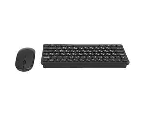 Xiuganpo Juego de Ratón con Teclado Ruso, Combinación de Teclado y Ratón Inalámbricos de 78 Teclas 2,4G con Diseño a Prueba de Salpicaduras y Silencioso, para PC, Portátil, Parlantes Rusos