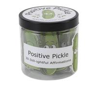Xiuganpo Juego de Tarjetas de Afirmación Positiva de Pickle con Mensajes Edificantes para Regalos Diarios de Aliento y Gratitud, 30 Tarjetas en Frasco de Almacenamiento