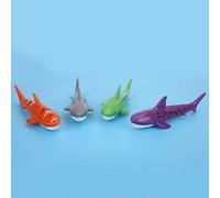 Xiuganpo Juguete de Buceo para Niños, Simulación de Criaturas Oceánicas, Modelo de Tiburón de PVC, Juguetes, Juego de 4 Uds. para Niños, Interacción Entre e Hijos, Educativo