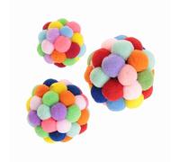Xiuganpo Juguete de Peluche para Perros, Pelota Elástica Suave y Colorida para Juegos Interactivos y Ejercicios para Perros Gatos, Tallas S M L (S)
