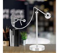 Xiuganpo Juguete Educativo con Cuna de Péndulo de Newton, Ideal para Aliviar el Estrés en la Oficina y la Decoración del Hogar, Metal Oscilante Suave (principito del Surf)