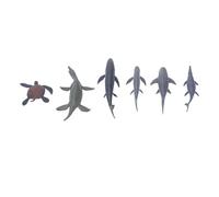 Xiuganpo Juguetes de Animales Marinos Prehistóricos Figuras Marinas Detalladas Realistas para Colección y Exhibición Material de PVC 6 Unidades (LB 1115)