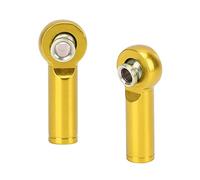 Xiuganpo Junta de Extremo de Barra de Acoplamiento Resistente de Aleación de Aluminio para Coche RC Modelo 1/10, 10 Piezas para Entusiastas de RC (Gold)