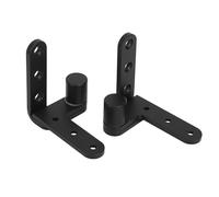 Xiuganpo Kit de Bisagras de Puerta Giratorias de 270 Grados de Acero Inoxidable para Puertas de Gabinetes, Color Negro, Capacidad Resistente de 130 Libras, Juego de 2 Bisagras para Puertas de Taberna