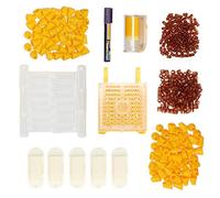 Xiuganpo Kit de Cría de Reina de Plástico para Apicultura, Botella de Marcado de Jaula de Cría de Abejas con Accesorios de Herramientas, Caja de de Desove Duradera para Abeja Reina