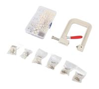 Xiuganpo Kit de Máquina de Ajuste de Perlas, Máquina Prensadora de Cuentas Duradera para Manualidades con Material Plástico, para Ropa y Joyería