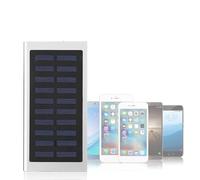 Xiuganpo La Caja Metálica Ultrafina del Banco del Poder del Cargador Portátil USB Dual 10000mAh para Las Actividades Al Aire Libre Alimenta el Banco (Silver)