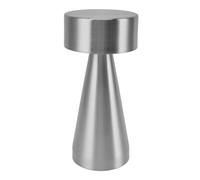 Xiuganpo Lámpara de Mesa LED Portátil de Metal con Sensor Táctil Regulable para Luz Nocturna Recargable de Escritorio de Dormitorio (SILVER)