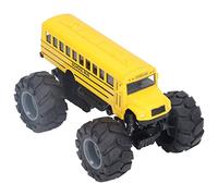 Xiuganpo Las Ruedas Grandes del Juguete del Autobús Escolar de la Alta Simulación Tiran hacia Atrás la Función para el Material Plástico de la Aleación de los Niños 3+ (Yellow)