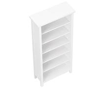 Xiuganpo Librería en Miniatura para Casa de Muñecas a Escala 1:12, Muebles de Decoración Elegante para Habitación de Niños, Hechos de Abedul, 9,1 Cm (Biblioteca Blanca)
