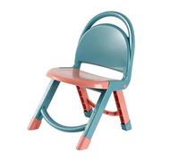 Xiuganpo Lindas Sillas Plegables para Niños con Respaldo Grueso y Diseño Antideslizante, Adecuadas para Uso en el Hogar y el Jardín de Infantes, Material Plástico de Tamaño Pequeño (Cian)