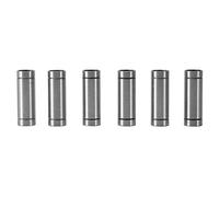 Xiuganpo LM8LUU Rodamientos de Bolas de Movimiento Lineal 8x15x45 Mm Doble Sellado, Paquete de 6 Rodamientos de Acero de Precisión para Piezas CNC de Impresora 3D, Deslizamiento Suave y Silencioso