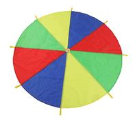 Xiuganpo Los Niños Juegan con Paracaídas, Juguete para Hacer Ejercicio, Reforzado, 8 Asas, Poliéster Multicolor, 190 Cm de Diámetro, Adecuado para Escuelas, Guarderías, Actividades para e Hijos