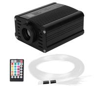 Xiuganpo Luz de Fibra óptica LED RF RGBW Inalámbrica con Cable de Fibra óptica de 2 M para Iluminación de Techo, Control por Voz, Control Remoto, de Aplicaciones, Decoración del