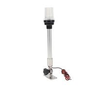 Xiuganpo Luz de Popa LED Blanca, Amplia Aplicación para Yates, Marinos, Luz de Ancla de Navegación de 12 Pulgadas, Base Resistente y Base de Mástil de Acero Inoxidable 316