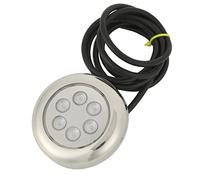 Xiuganpo Luz LED Subacuática, Luz de Montaje en Superficie para Barcos Marinos, Iluminación Decorativa de 12 V 24 V con Material de PC y Anillo de Acero Inoxidable 316, Ideal para Peces de Piscina