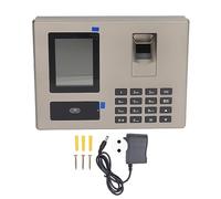 Xiuganpo Máquina Biométrica de Asistencia de Tiempo, Reconocimiento Facial, Escáner de Huellas Dactilares, Reloj Perforador de Contraseña con Mensaje de Voz, Exportación USB, para Oficina, (Enchufe
