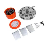 Xiuganpo Máquina Perforadora de Juntas Juego de Discos de Orificio Circular de 16 Piezas con 6 Cabezales de 38 Mm para Fabricación de Juntas Marinas, Conjunto de Punzón de Acero Resistente