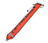 Xiuganpo Marcadora de Buceo, Marcador de Señal de Superficie Inflable de Alta Visibilidad para Buceo, con Tira Reflectante, para Seguridad en Aventuras Submarinas (rojo)