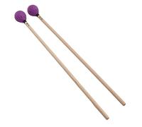 Xiuganpo Mazos de Marimba con de Arce, Cabezal de Hilo Medio Duro, Juego de 2, Ideal para Tocar Percusión de bajo (PURPLE)