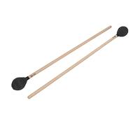 Xiuganpo Mazos de Marimba con de Arce, Cabezal de Hilo Medio Duro, Juego de 2, Ideal para Tocar Percusión de bajo (BLACK)