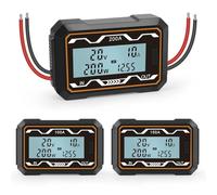 Xiuganpo Medidor de Potencia Analizador de Energía, 0-60V 100A 150A 200A Analizador de Alta Precisión, Pantalla LCD Retroiluminada con Fuente Extra Grande, Ideal para Dispositivos con Batería de