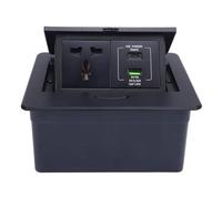 Xiuganpo Mesa Pop Up Outlet Materiales Premium A Prueba de Agua y Polvo para Oficina Escuela, PC de Aleación de Aluminio Retardante de Llama PD20W Negro