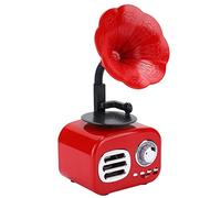 Xiuganpo Mini Altavoz Bluetooth Retro Reproductor de Música Portátil para Escritorio, Altavoz Creativo para Oficina en Casa, Plástico Color Nogal 3.7x2.4x2.8in (Rojo de la Ópera de Pekín)