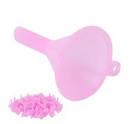 Xiuganpo Mini Embudo de 100 Piezas para Perfumes y Aceites Esenciales, Embudos Separadores de Plástico Duradero para Vertido de Precisión, Ideal para Manualidades Creativas y Uso Cosmético (PINK)