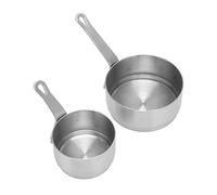 Xiuganpo Mini Juego de Tazas para Apilables de Acero Inoxidable para Refrigeradores de Cocina Casera, Taza para para Cocinar, Banquete, 2 uds.