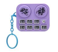Xiuganpo Mini Key Ring, Luces Coloridas que Juegan Automáticamente el Llavero DJ Disc Player para la Mochila (PURPLE)