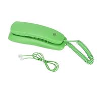 Xiuganpo Mini Teléfono Fijo de Escritorio con Marcación por Tono de Pulso para Oficina y Hogar, Material ABS de 7,9x2,4x2,2 Pulgadas (Green)