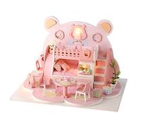 Xiuganpo Modelo de Casa de Muñecas de Madera en Miniatura DIY con Luz LED para una Experiencia de Artesanía Creativa 21 X 15 X 16 Cm