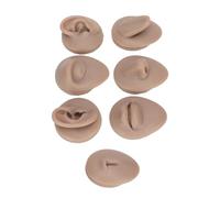 Xiuganpo Modelo de Cuerpo de Simulación de Silicona para Principiantes, Modelo de Silicona Suave para Oreja, Nariz, Boca, Lengua y Ombligo para Práctica (Piel Oscura)