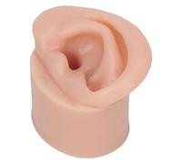 Xiuganpo Modelo de Oreja de Práctica de Perforación de Oreja Humana Simulada para Exhibición de Aretes, Modelo de Silicona de Color de Piel Medio con Canal Largo, Adecuado para Principiantes