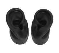 Xiuganpo Modelo de Oreja de Silicona Suave, Modelo de Práctica de Perforación de Oreja Reutilizable y Flexible para Exhibición de Aretes, Adecuado para Principiantes y Profesionales (BLACK)