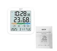 Xiuganpo Monitor de Temperatura y Humedad, Pantalla Retroiluminada LCD de 3,42 Registros Mínimos de 24 Horas, Termómetro Higrómetro Digital, Indicador de Comodidad Interior con Pantalla de 9 Niveles
