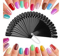 Xiuganpo Nail Tip Stick 32 Piezas de Plástico Duradero Herramienta de Práctica de Arte de Uñas para Uso Doméstico o Salón Profesional Colores Negros y Transparentes (BLACK)