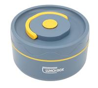 Xiuganpo Olla Térmica Portátil de Acero Inoxidable 304 para una Excelente Conservación del Calor y un Buen Sellado, para el Trabajo y la Escuela (Estilo horno microondas, azul marino profundo)