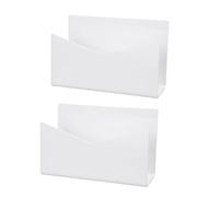 Xiuganpo Organizador de Correo, Paquete de 2 Organizadores de Archivos Verticales de Acrílico Transparente, Soporte para Cartas con Diseño Transparente y Resistente para Almacenamiento de Sobres en
