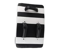 Xiuganpo Pad Equipo de Entrenamiento Duradero para Boxeo Sanda, Almohadilla de Brazo Curvada para Ejercicios de Piernas de Taekwondo, PU+EVA Negro+Blanco 19.7x11.8x3.9in